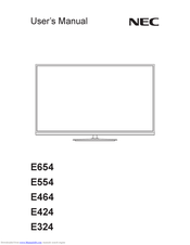 NEC E554 User Manual