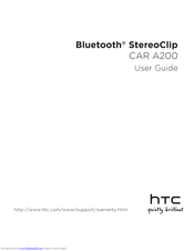 HTC Bluetooth StereoClip CAR A200 User Manual