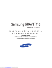 Samsung Gravity Q Manual Del Usuario