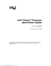 Intel CELERON 1.10 GHZ Specification
