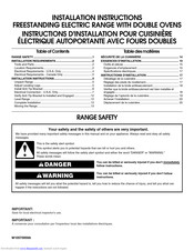 Whirlpool WGE755C0BS Instructions Manual