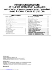 Whirlpool WGG555S0BB Instructions Manual