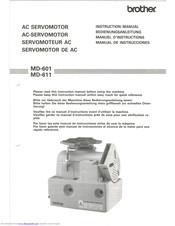 Brother MD-601 Instruction Manual
