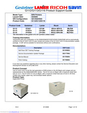 Ricoh AP410N - Aficio B/W Laser Printer Service Manual