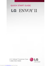 LG Envoy II Quick Start Manual