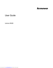 Lenovo Thinkpad B430 User Manual