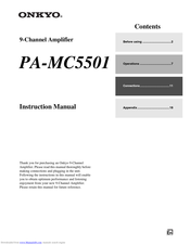 Onkyo PA-MC5501 Instruction Manual