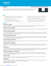 Sony SHAKE5 Specifications