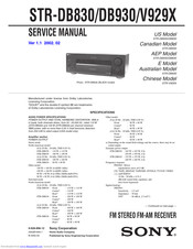 Sony STR-V929X Service Manual