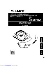 Sharp MS722 - MiniDisc Recorder - Metallic Operation Manual