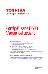 Toshiba Portege R600-SP2803C Manual Del Usuario