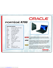 Toshiba Portege R700 Quickspecs