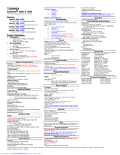 Toshiba Satellite 1805-S203 Specifications