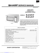 Sharp R-21JVF Service Manual
