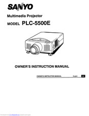Sanyo PLC-5500E Owner's Instruction Manual