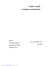 Motorola V3229 V3229L Operating Instructions Manual