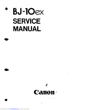Canon BJ-10EX Service Manual