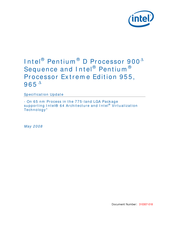 Intel Pentum D 900 Sequence Specification