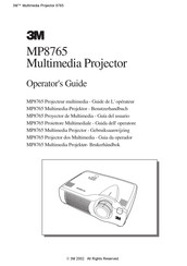 3M Multimedia Projector MP8765 Operator's Manual
