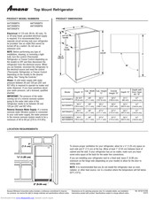 Amana A8TXNWFB Product Dimensions