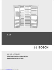 Bosch B22CS50SNB - 22.0 cu. ft Use And Care Manual