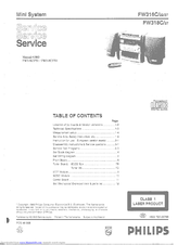 Philips FW 316C Service Manual