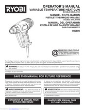 Ryobi HG600 Operator's Manual