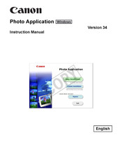 Canon Photo Application 34 Instruction Manual