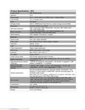 Toshiba PA3961U-1CAM Camileo B10 Specifications