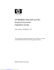 ATI Technologies RADEON 7500 Installation Manual