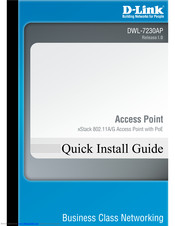 D-Link DWL-7230AP - xStack - Wireless Access Point Quick Installation Manual