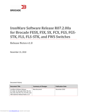 Brocade Communications Systems IronWare Release Note