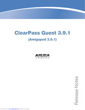AMIGOPOD ClearPass Guest 3.9.1 Release Note