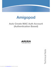 Amigopod PowerConnect W Clearpass 100 Software Manual