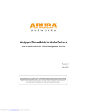 Aruba Networks Visitor Management Solution Manual