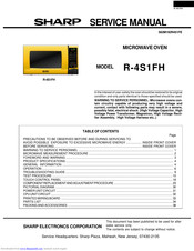 Sharp R-4S1FH Service Manual