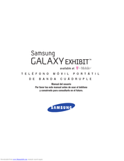 Samsung T-MOBILE GALAXY EXHIBIT Manual Del Usuario