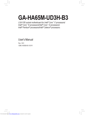 Gigabyte GA-HA65M-UD3H-B3 User Manual