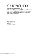 Gigabyte GA-M750SLI-DS4 User Manual