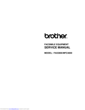Brother FAX 2800 - B/W Laser - Fax Service Manual