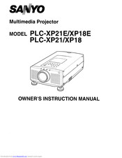 Sanyo XP21 - PLC XGA LCD Projector Instruction Manual