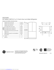 GE GFE27GMDES Dimensions And Installation Information