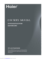 Haier LE19T3W User Manual