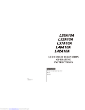 Haier L26A10A Operating Instructions Manual