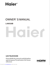 Haier L40K30Ba Owner's Manual