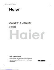 Haier L47K30B User Manual