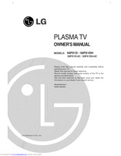 LG 50PX1DH-UC Owner's Manual