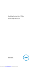 Dell Latitude 10 - ST2e Owner's Manual