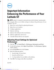 Dell Latitude Slate Important Information