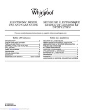 Whirlpool WED5500BW Use And Care Manual